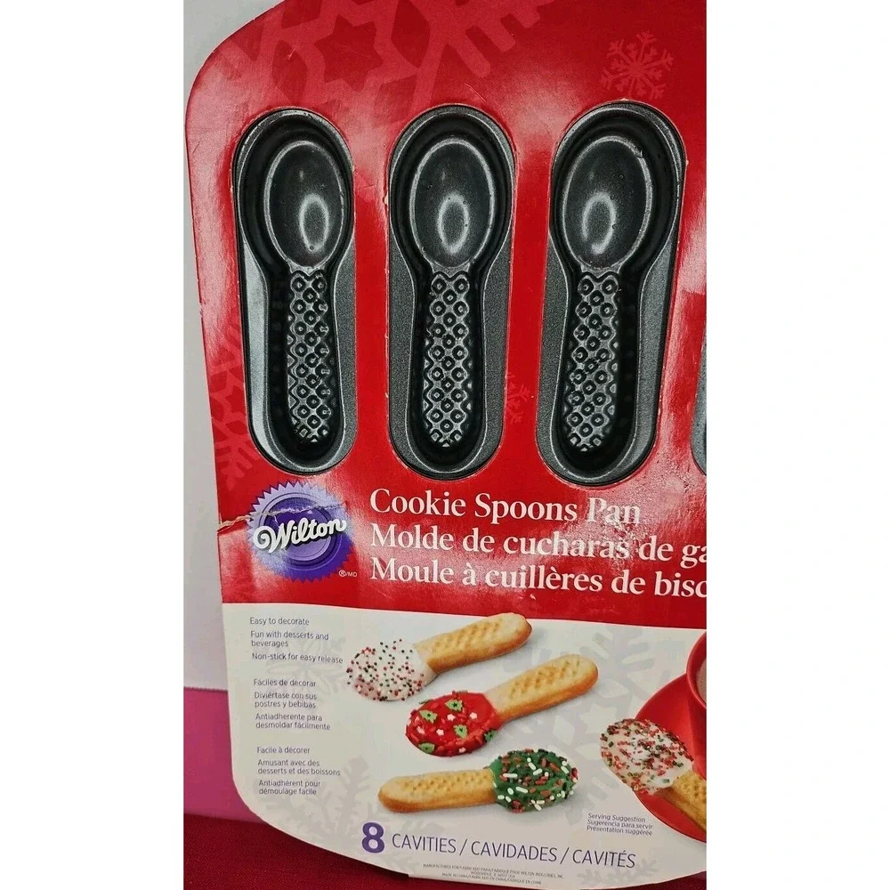 Wilton Cookie Spoons Pan Makes‎ 8 Cookies - new but paper wrap has wear